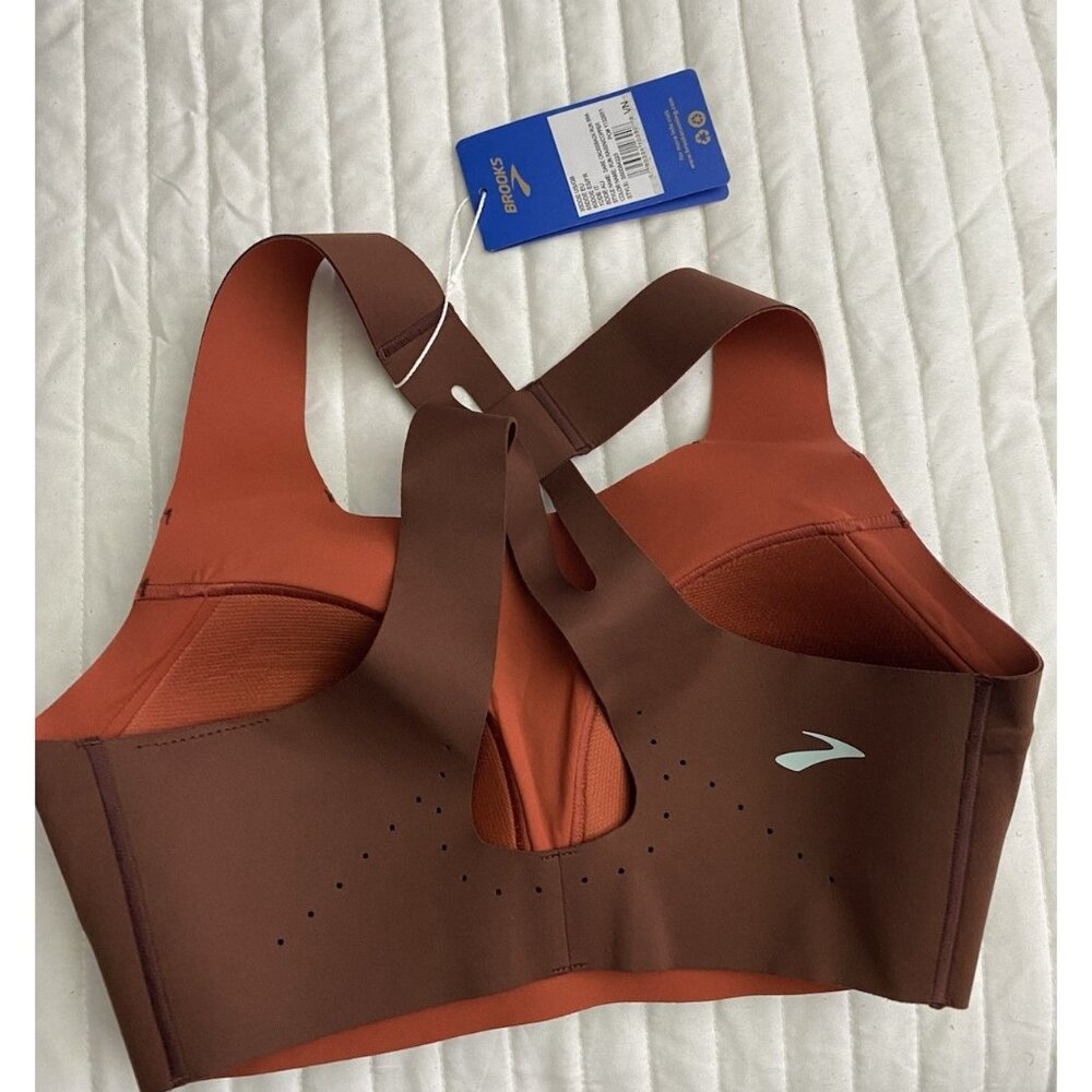 Brooks 30DD/E Dare Crossback 2.0 Sports Bra Run Raisin Copper Pullover Wicking - Picture 6 of 10